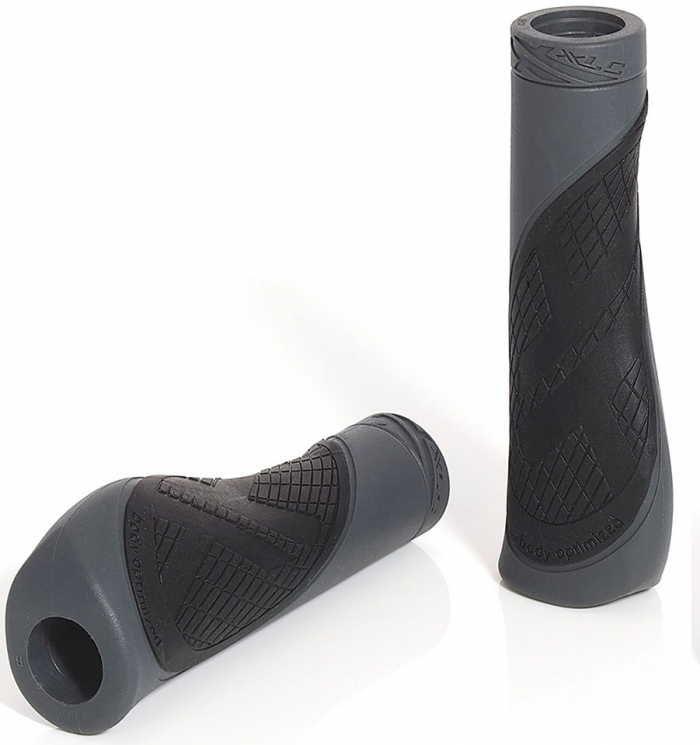 poignéé XLC COMFORT BO2 135/92MM ZW/GRY STEL GRS17