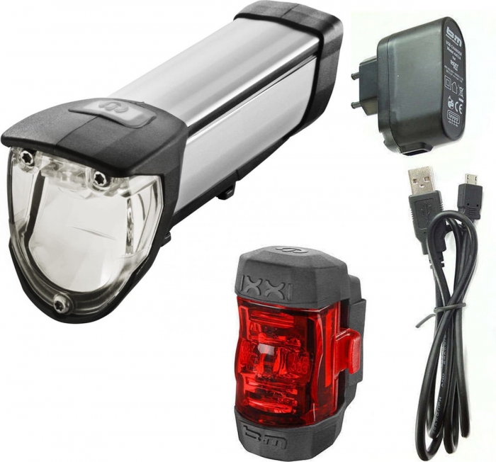 Busch & Müller IXON Core/IXXI - Lampe de vélo avant - LED - Rechargeable/avec batterie - Noir