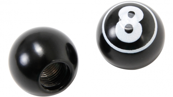 CT VENTILKAPPEN PAAR 8 BALL SCHWARZ