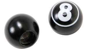 CT VENTILKAPPEN PAAR 8 BALL SCHWARZ