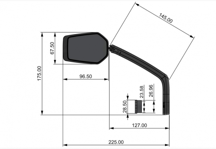 Rétroviseur CONTEC "E-View Evo GL"