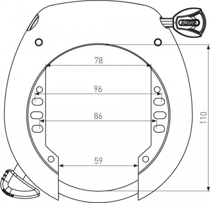 Cadenas ABUS 5755L R BK OE SHIELD XPlus
