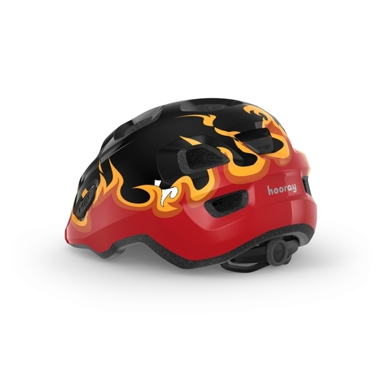 Casque MET HOORAY BLACK FLAMES S