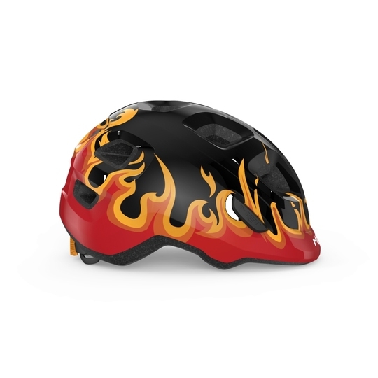Casque MET HOORAY BLACK FLAMES S