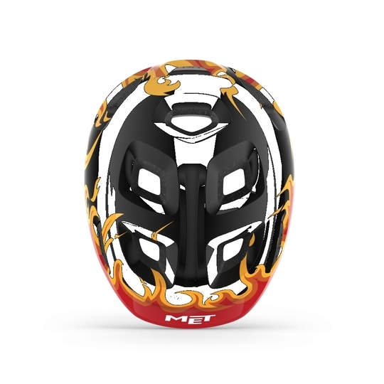 Casque MET HOORAY BLACK FLAMES S