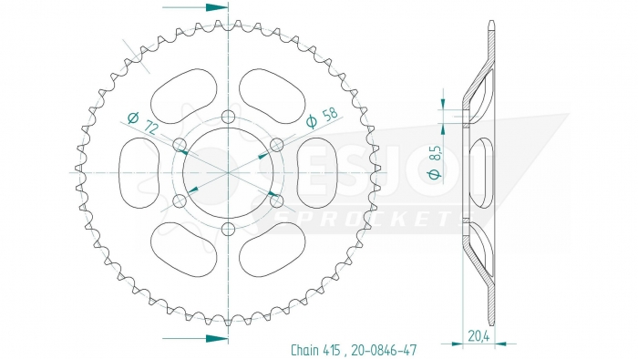 BTB 2 3/4 -16 36B TT VRM186 VEE RUBBER