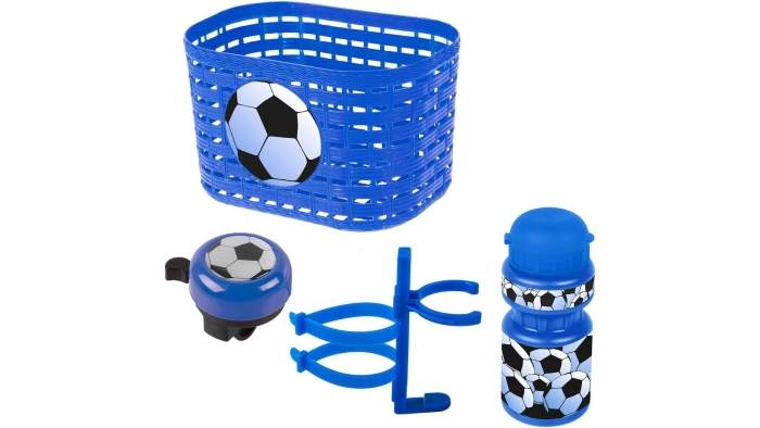 Set d'accessoires MESSINGSCHLAGER BLEU Panier, sonnette, bidon 